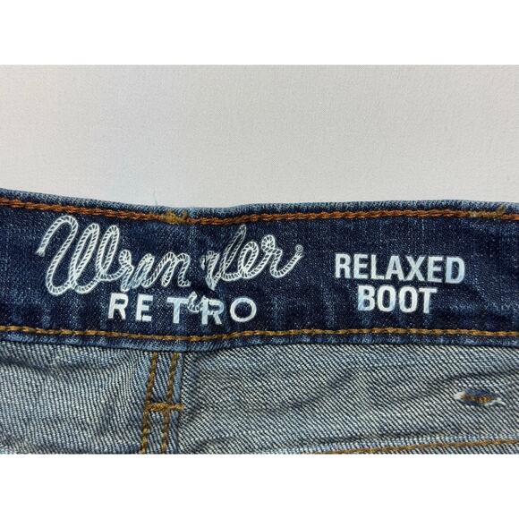 Wrangler Retro Men's Relaxed Bootcut Blue Denim Jeans - Size 30x29 - Picture 5 of 7